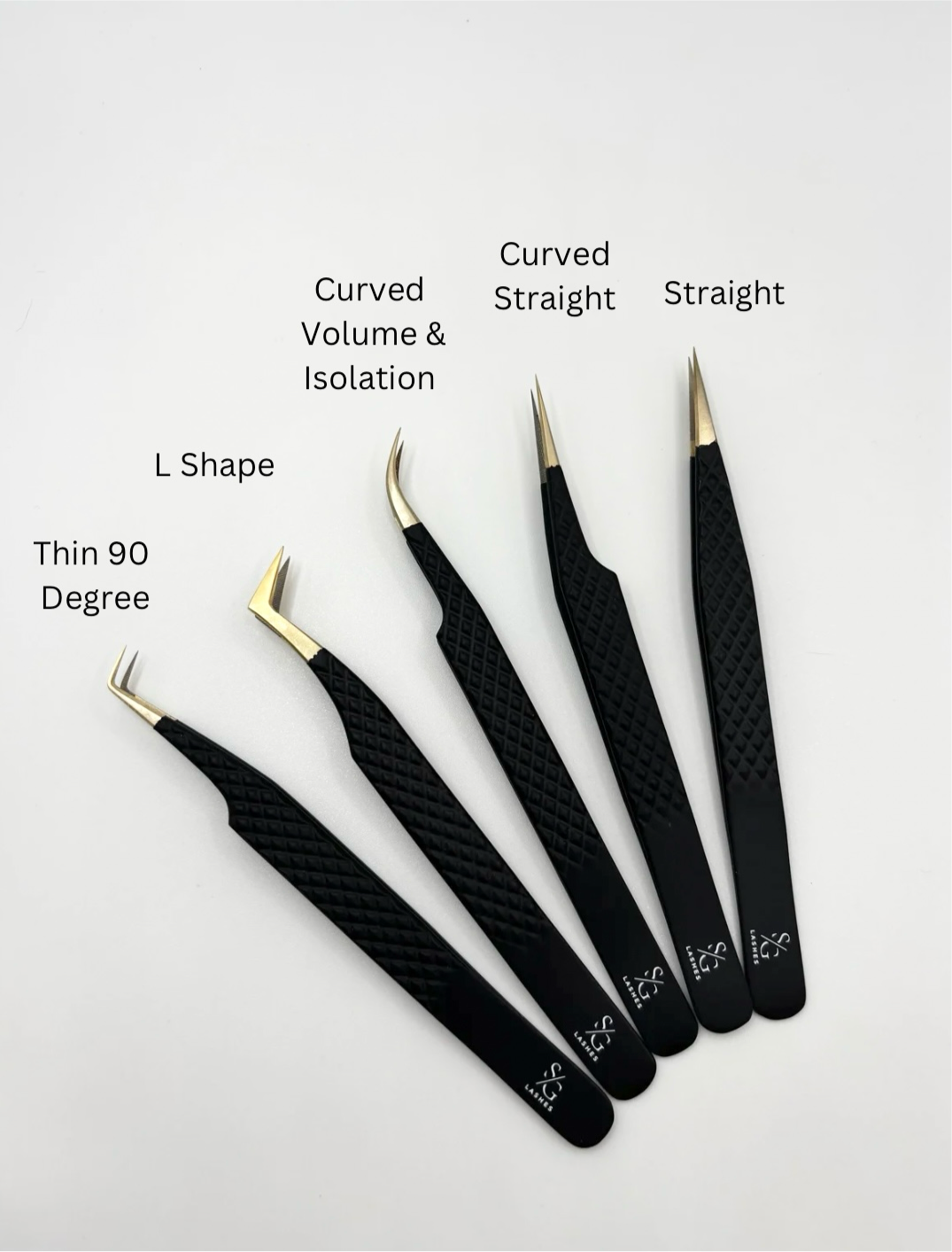 Black Fibre Tip Tweezers